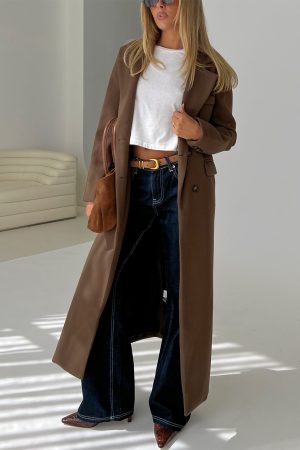 Lovergirl Longline Coat Brown