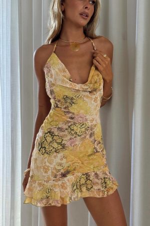 Daisybelle Halter Mini Dress Multi