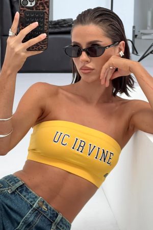 UC Irvine Bandeau Top Gold