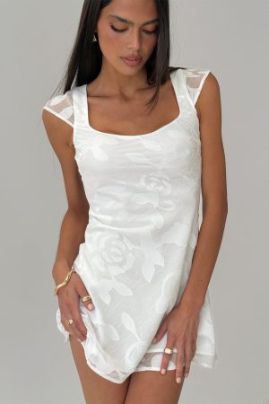 Lucienna Mini Dress White Floral