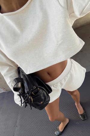 Daybreak Rib Waist Shorts Snow Marle