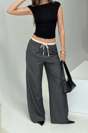 Seraphic Pants Charcoal Stripe