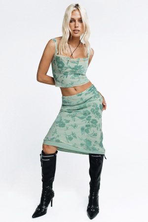 Devore Midi Skirt Multi