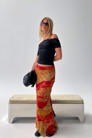 Rowana Maxi Skirt Multi Paisley