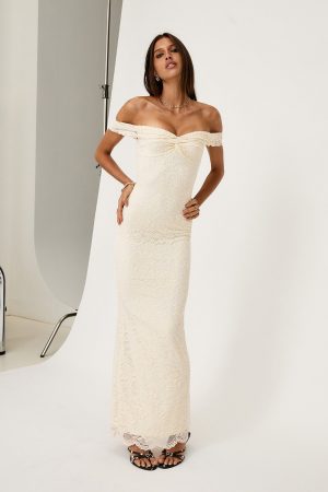 Anabeila Strapless Maxi Dress Lemon