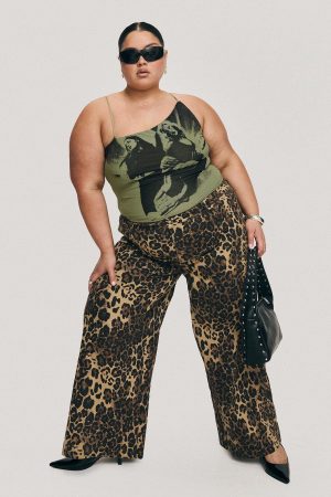 Pantar Low Rise Pants Leopard Curve
