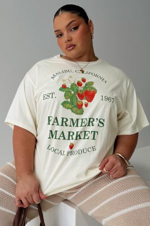 Local Produce Tee Cream Curve