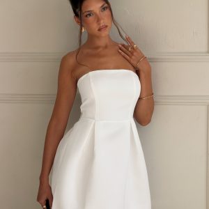 Spader Corset Mini Dress White