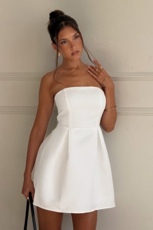 Spader Corset Mini Dress White