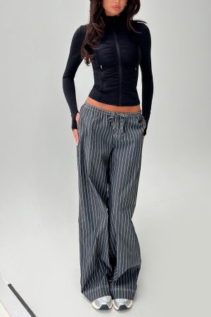 Terrance Baggy Pant Grey Stripe