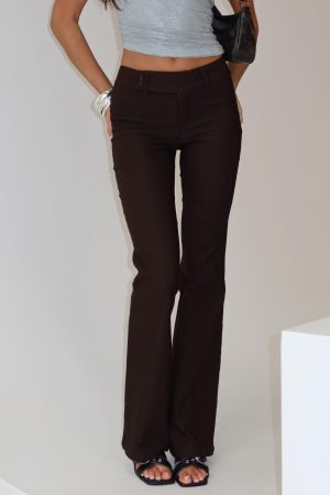 Kinkirk Flared Pants Chocolate Tall