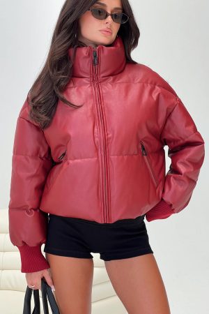 Myler Puffer Jacket Burgundy