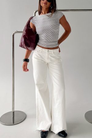 Darla Low Rise Straight Leg Jean White