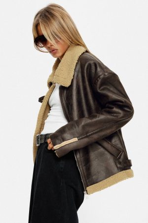 Benetta Collared Jacket Brown