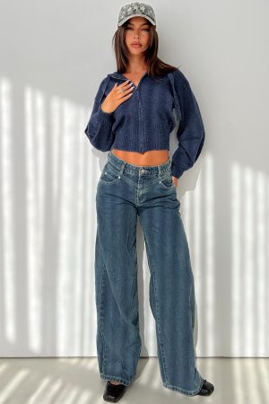 Shanna Relaxed Low Rise Jeans Acid Raw Wash