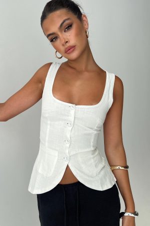 Spirito Vest Top White