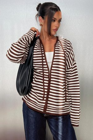 Brienna Zip Jacket Brown