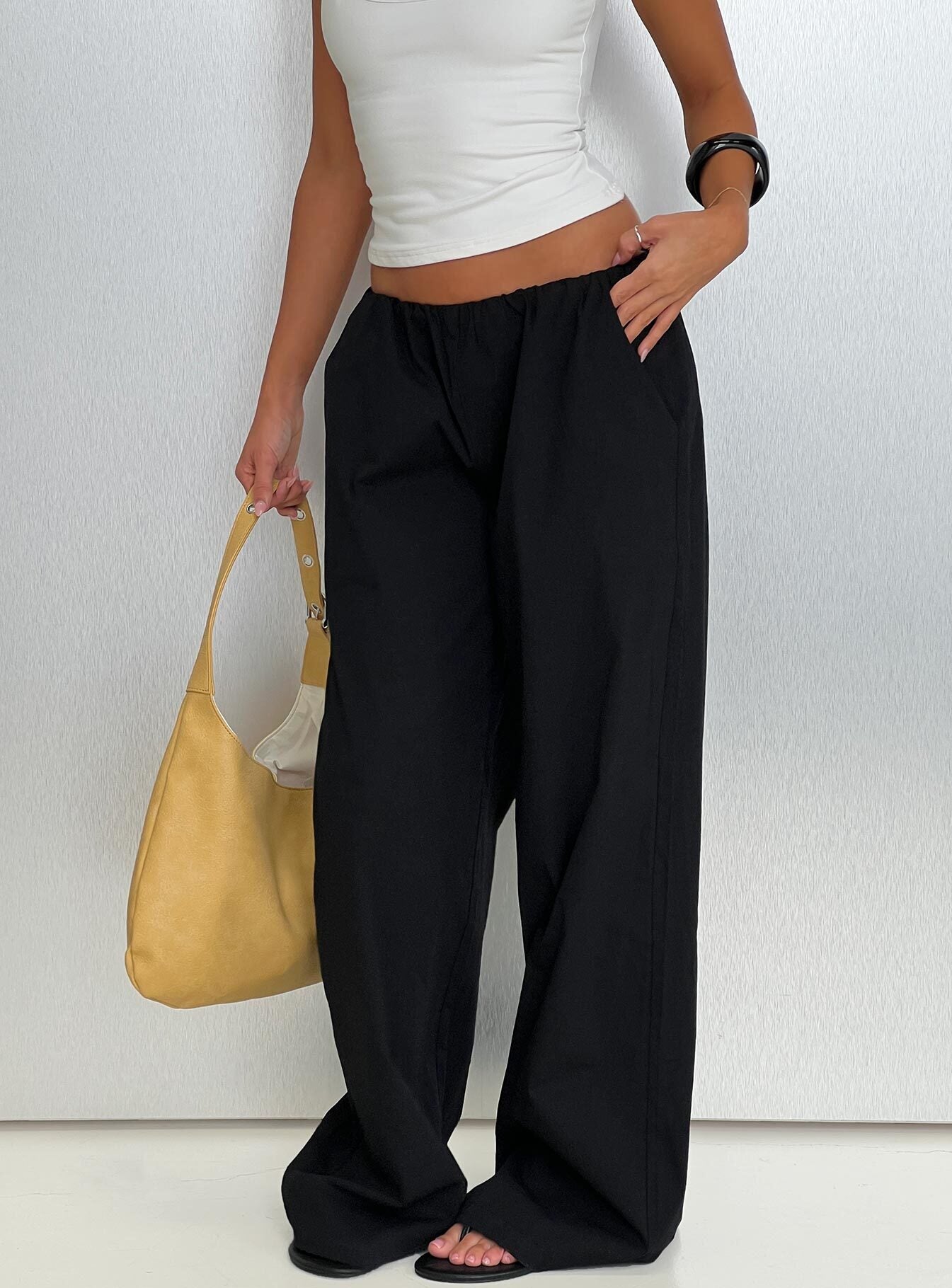Lunea Concealed Waistband Pants Black - Image 8