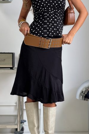 With Kindness Midi Skirt Black