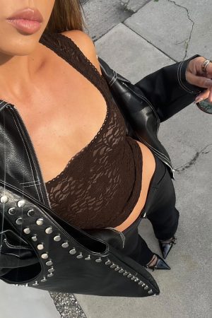 Bennington Lace Top Brown