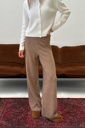 Bekki Wide Leg Knit Pant Mocha