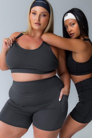 Conquer Activewear Shorts Grey Curve