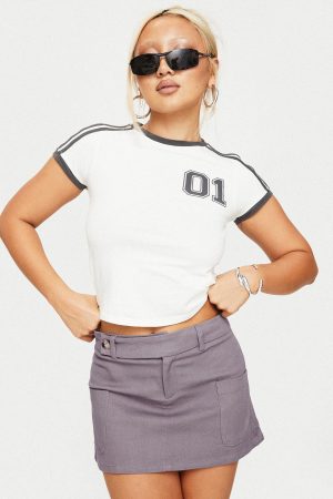 Brinnley Mini Skirt Grey