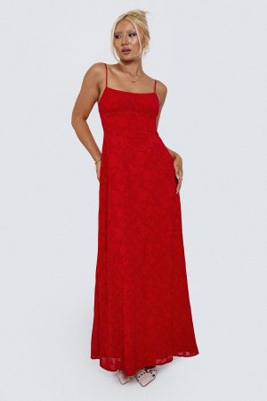 South Of France Maxi Dress Red