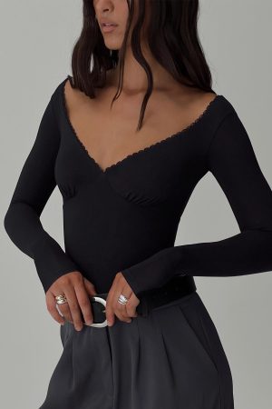 Loveydove Bodysuit Black Tall