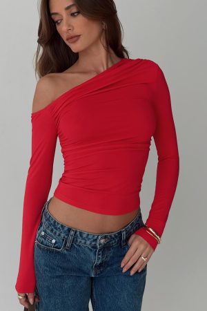 Beller Long Sleeve Top Red