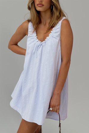 Antiquity Swing Mini Dress Blue