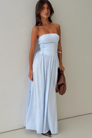 So Far So Good Maxi Dress Baby Blue