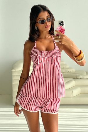 Your Everything Shorts Pink Stripe