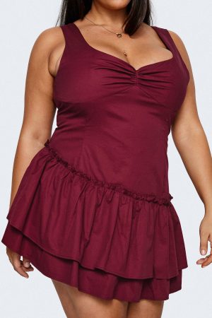 Shantelle Romper Burgundy Curve