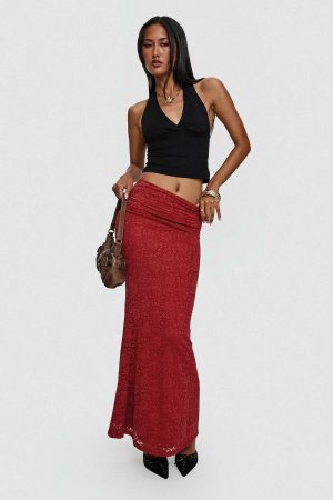 Silene Maxi Skirt Red