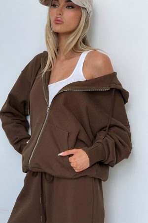 All Day Oversized Hoodie Chocolate