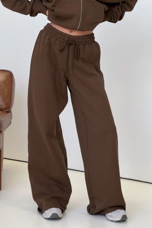 All Day Straight Leg Sweatpants Chocolate Brown