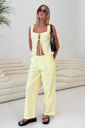 Such A Charmer Tie Up Set Yellow