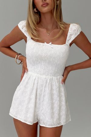 Royal Gleam Romper White