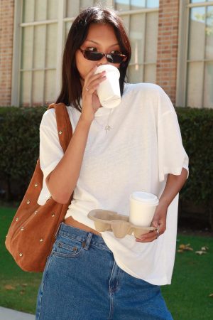 Zaydee Oversized Tee White