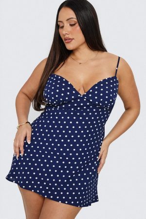 Chara Mini Dress Navy Curve
