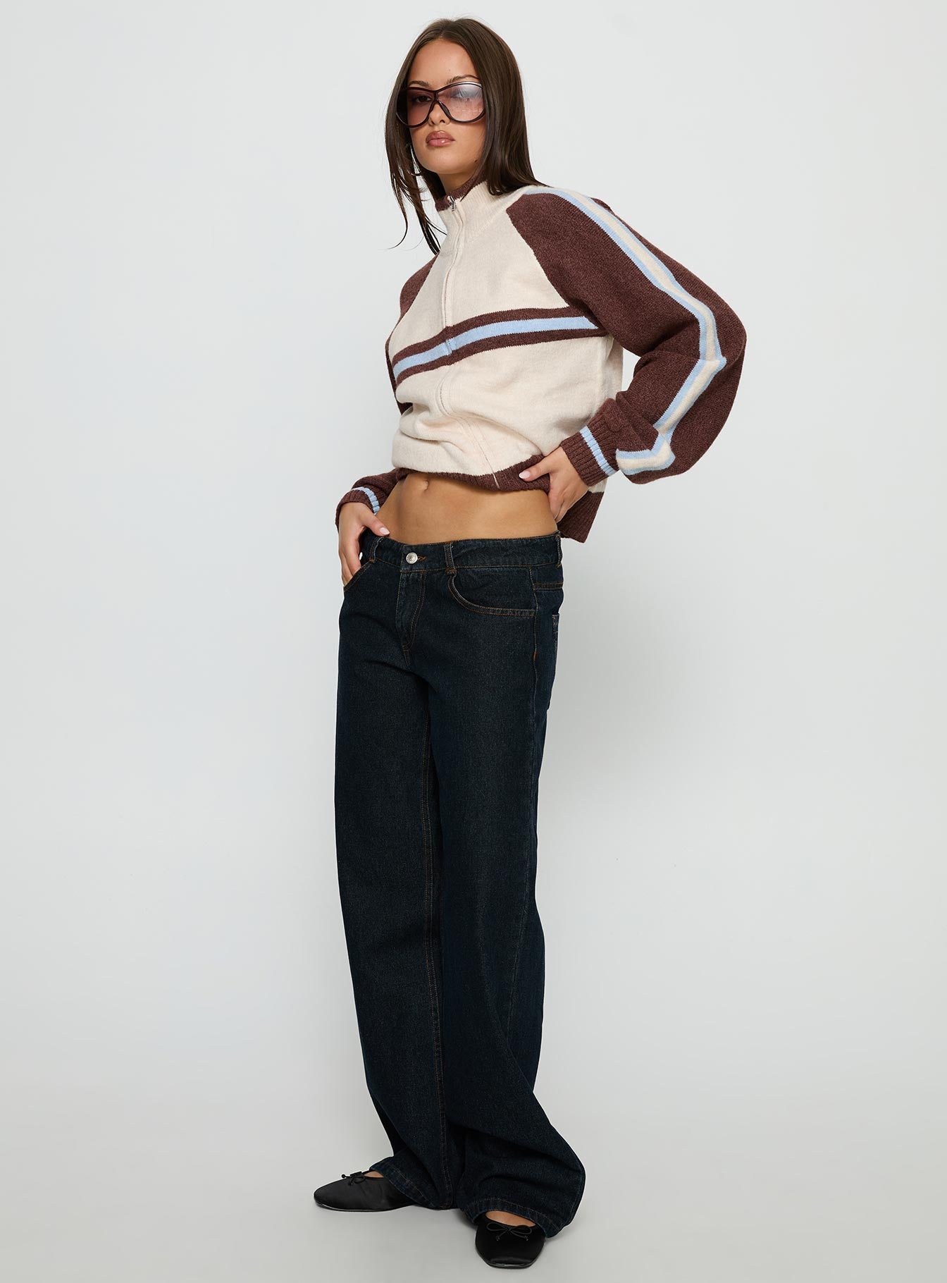 Korinne Low Rise Baggy Jeans Indigo - Image 4