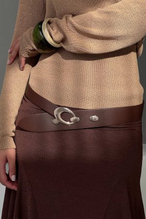 Jaide Low Waist Belt Brown / Gold