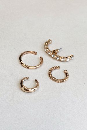 Life In Luxury Ear Cuff Set Gold