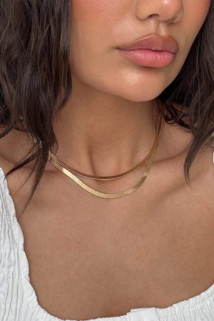 Follow Emotions Layered Necklace Gold