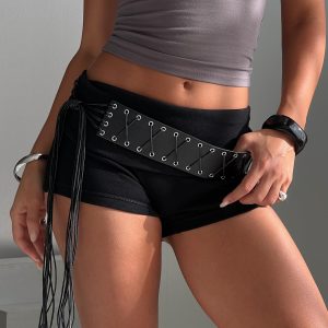 Yeva Tassel Belt Black