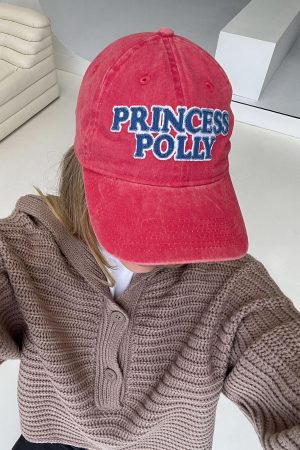 Princess Polly Dad Cap Red