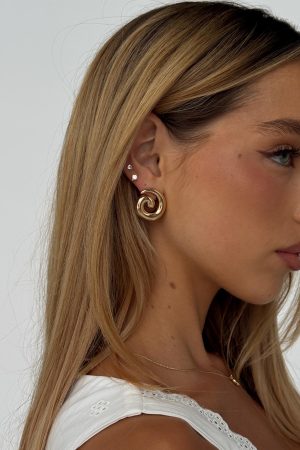 Sold On You Spiral Earrings Gold