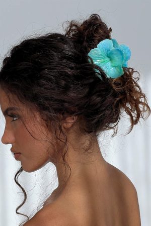 Malissa Flower Hair Clip Blue