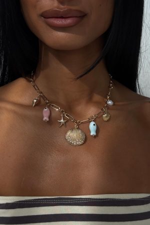 Solar Fever Charm Necklace Gold